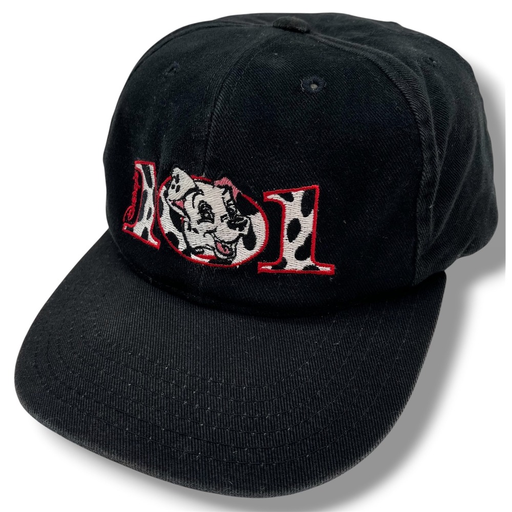 Vintage Disney 101 Dalmatians Hat Annco Black Snapback‎ Embroidered Kids Cap
